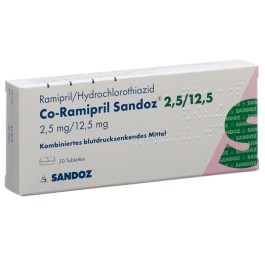 CO-RAMIPRIL Sandoz cpr 2.5/12.5 20 pce