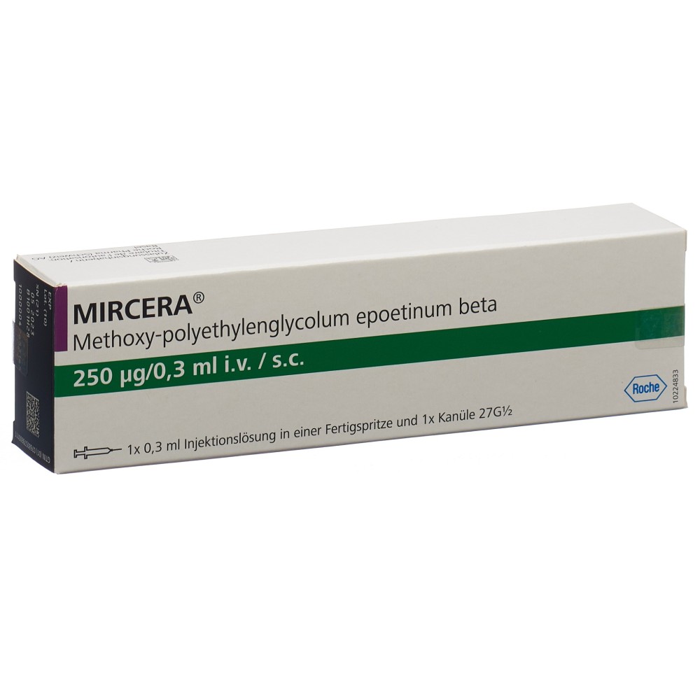 MIRCERA sol inj 250 mcg/0.3 ml ser pré MIRCERA sol inj 250 mcg/0.3 ml ser pré