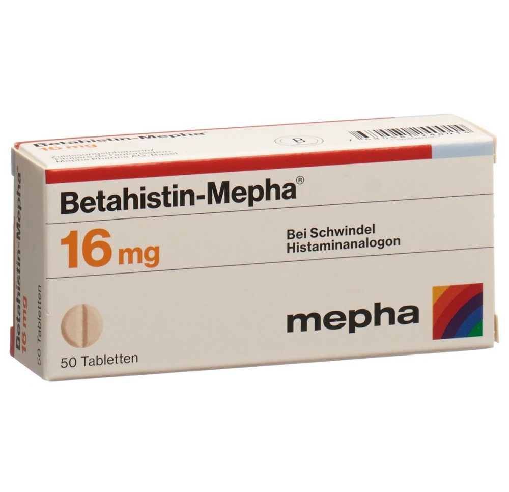 BETAHISTIN Mepha cpr 16 mg 50 pce BETAHISTIN Mepha cpr 16 mg 50 pce