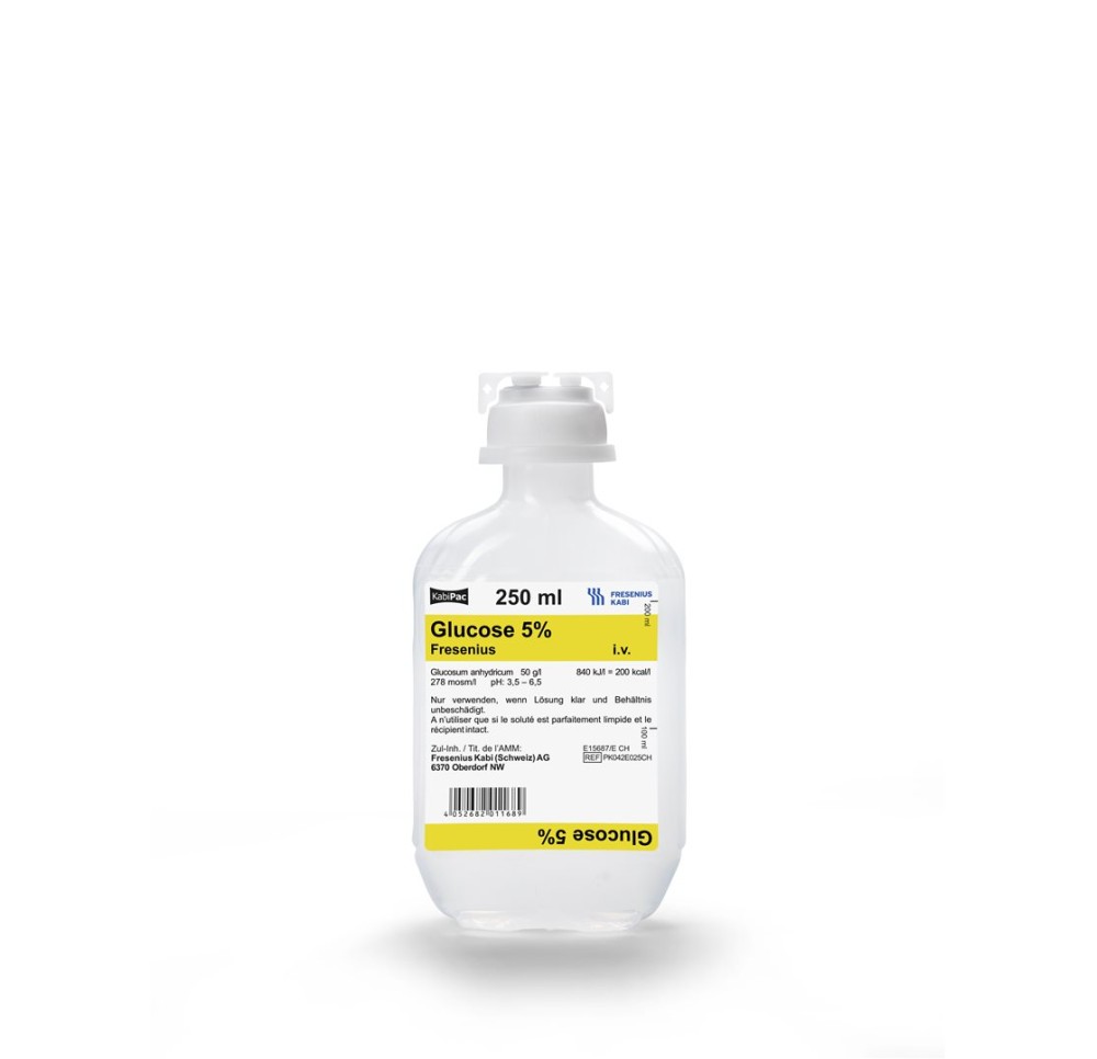 GLUC Fresenius sol perf 5 % 250ml KabiPac GLUC Fresenius sol perf 5 % 250ml KabiPac