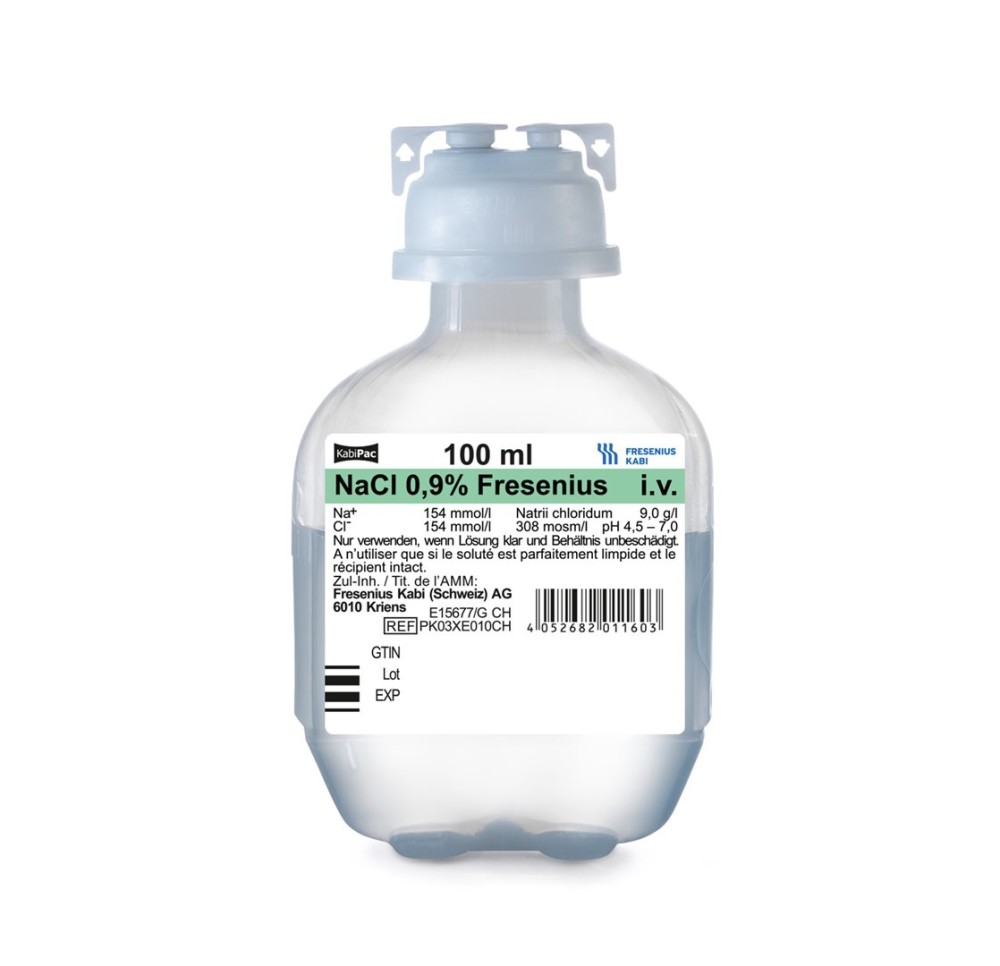 NACL Fresenius 0.9 % 100ml KabiPac 40 pce NACL Fresenius 0.9 % 100ml KabiPac 40 pce