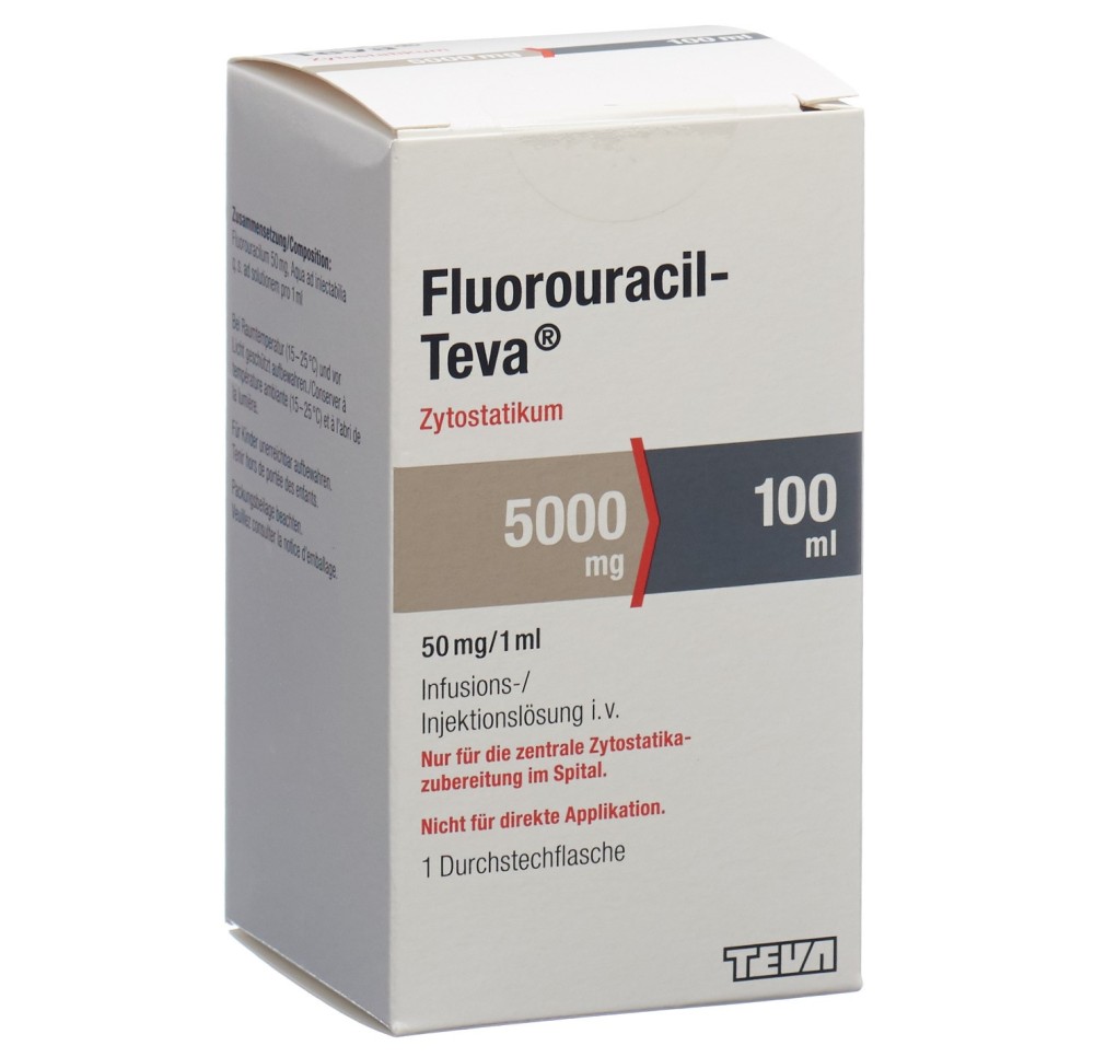 FLUOROURACIL Teva 5000 mg/100ml flac 100 ml