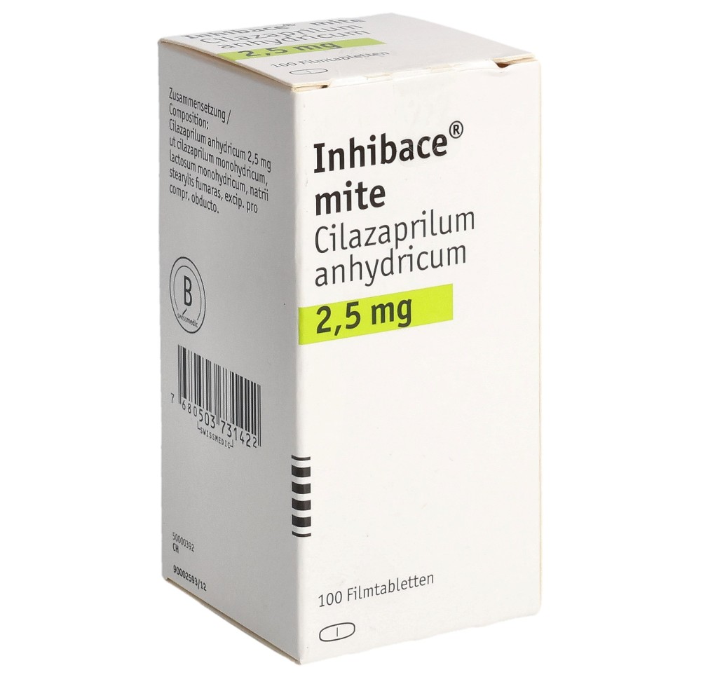 INHIBACE mite cpr pell 2.5 mg fl verre 100 pce