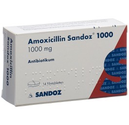 AMOXICILLINE Sandoz cpr pell 1000 mg 14 pce