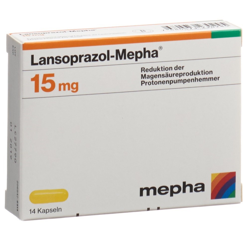 LANSOPRAZOL Mepha caps 15 mg 14 pce LANSOPRAZOL Mepha caps 15 mg 14 pce
