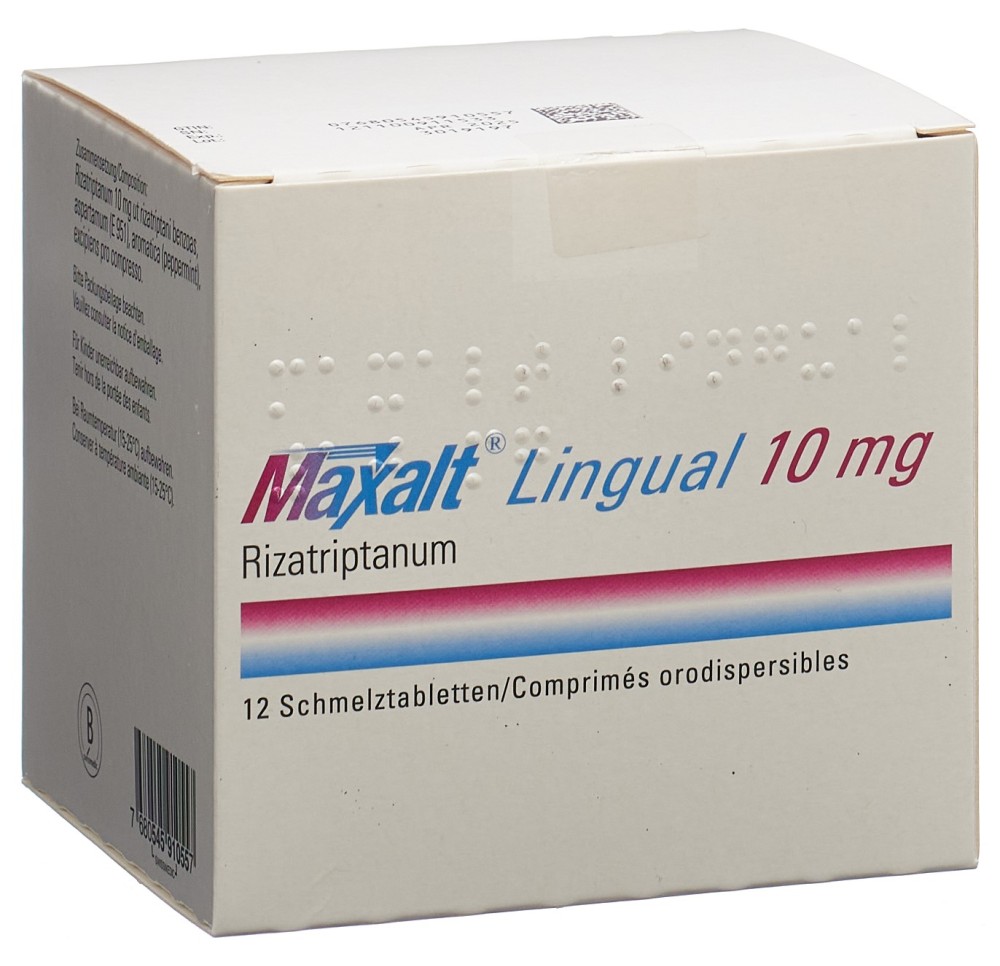 MAXALT Lingual cpr orodisp 10 mg 12 pce MAXALT Lingual cpr orodisp 10 mg 12 pce