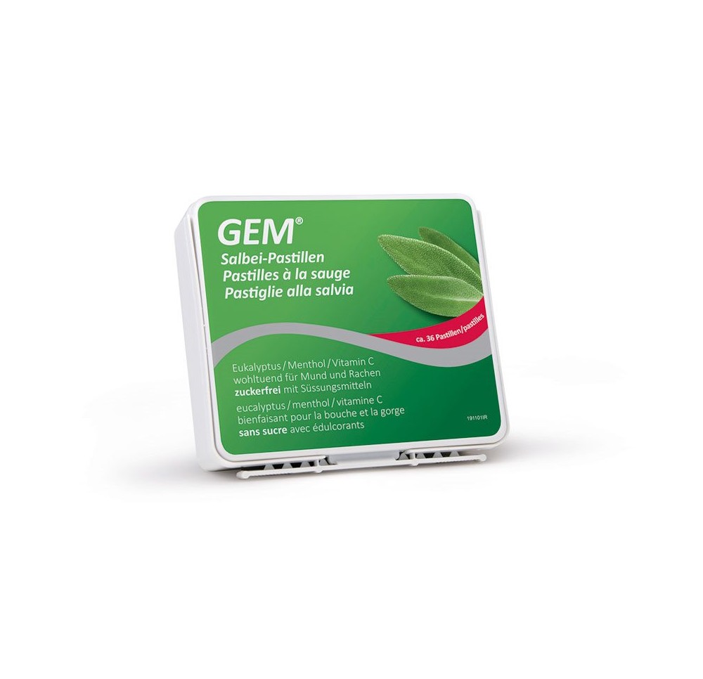 GEM pastilles sauge s sucre 36 pce GEM pastilles sauge s sucre 36 pce