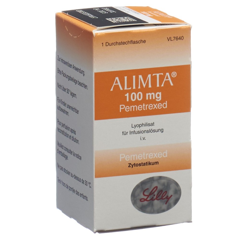 ALIMTA subst sèche 100 mg pour sol perf flac ALIMTA subst sèche 100 mg pour sol perf flac
