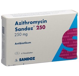 AZITHROMYCINE Sandoz cpr pell 250 mg 4 pce