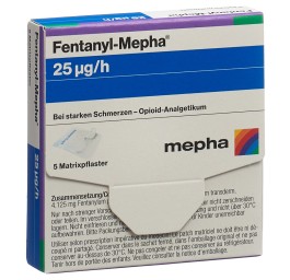 FENTANYL Mepha patch mat 25 mcg/h 5 pce