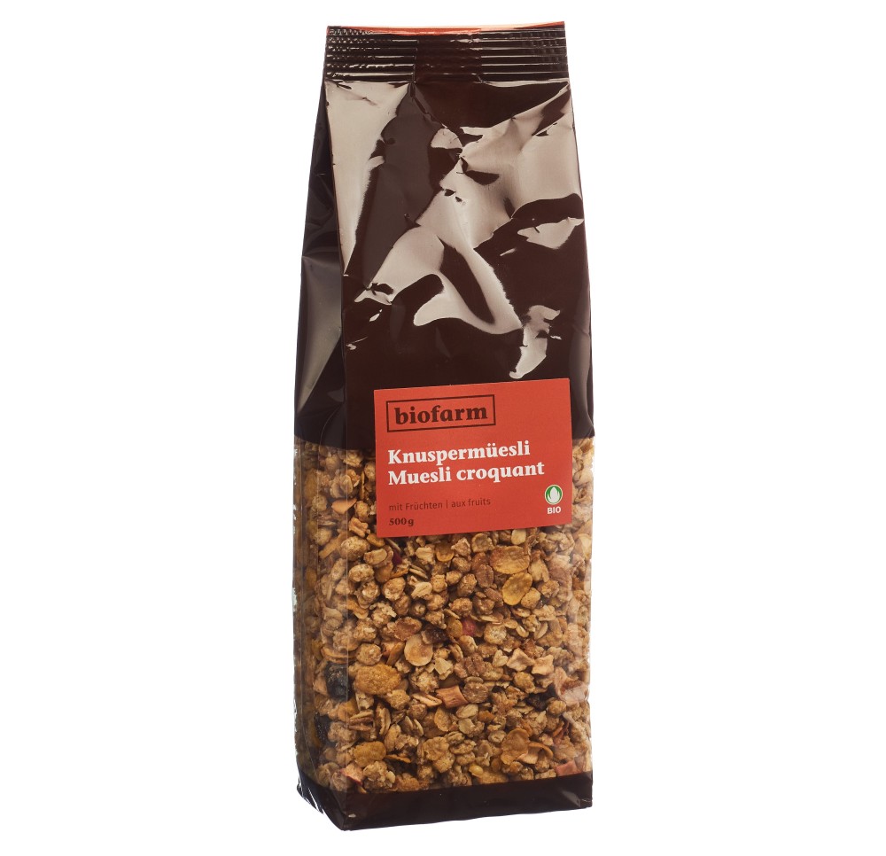 BIOFARM müesli croustillant fruit bourg sach 500 g BIOFARM müesli croustillant fruit bourg sach 500 g