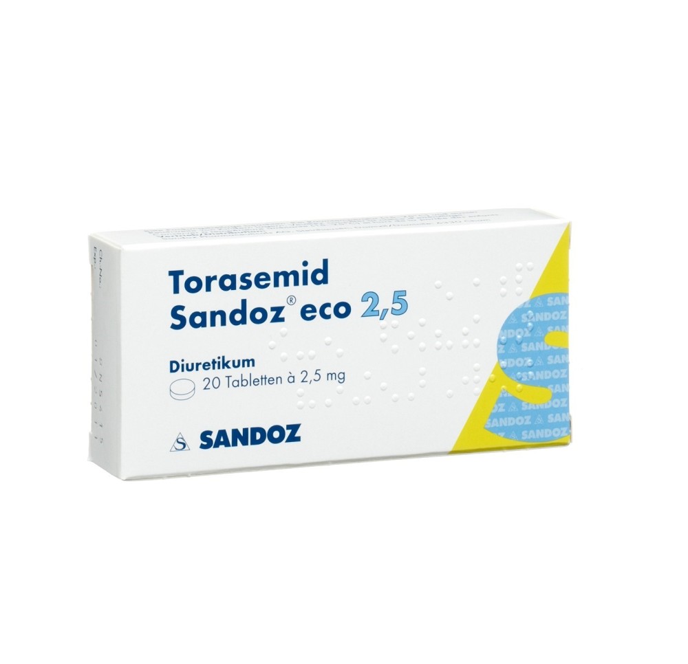 TORASEMIDE Sandoz eco cpr 2.5 mg 20 pce TORASEMIDE Sandoz eco cpr 2.5 mg 20 pce