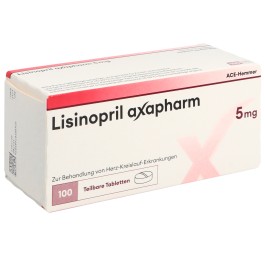 LISINOPRIL axapharm cpr 5 mg 100 pce