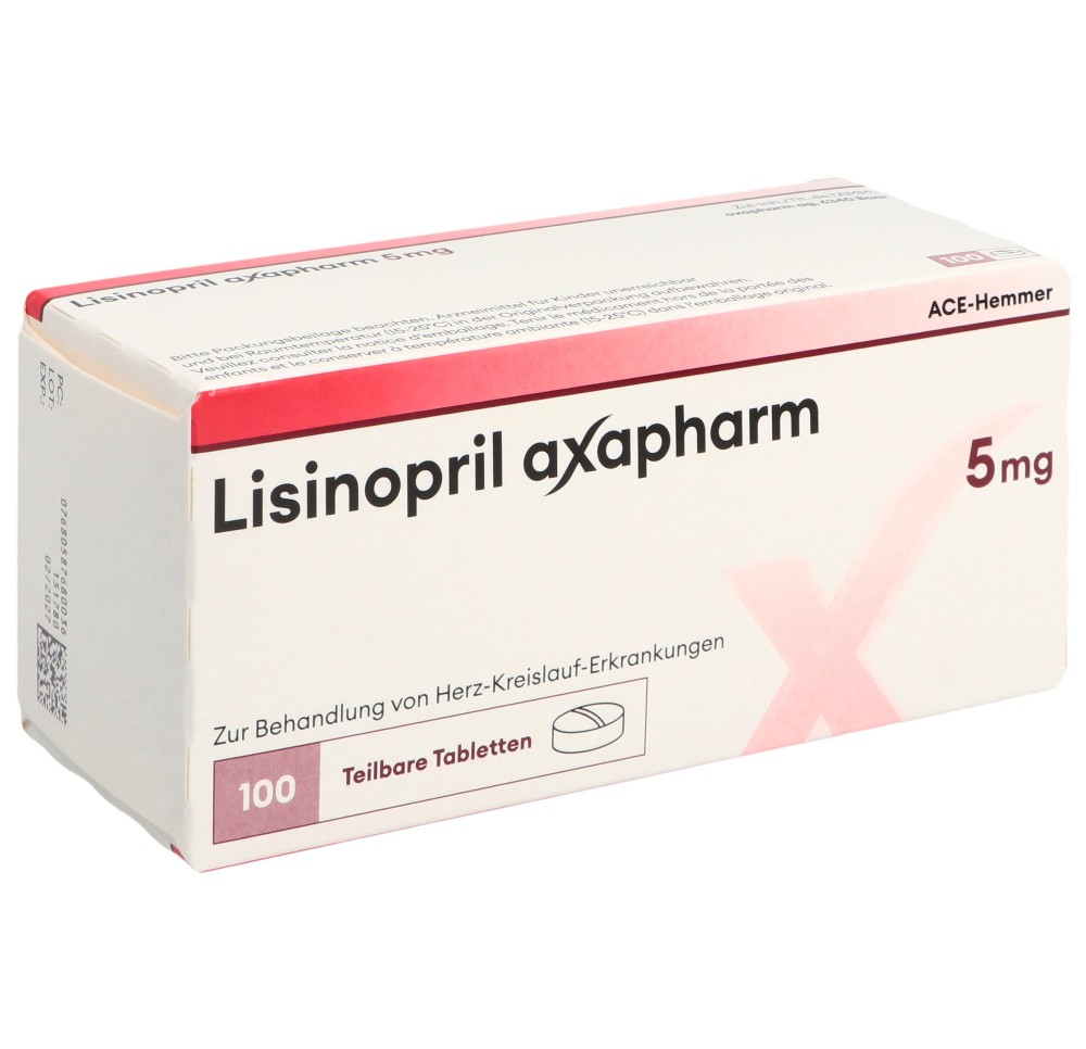 LISINOPRIL axapharm cpr 5 mg 100 pce LISINOPRIL axapharm cpr 5 mg 100 pce