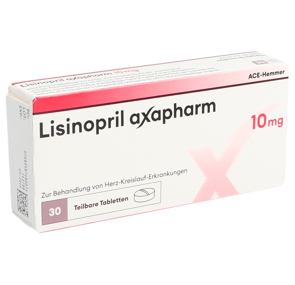 LISINOPRIL axapharm cpr 10 mg 30 pce LISINOPRIL axapharm cpr 10 mg 30 pce