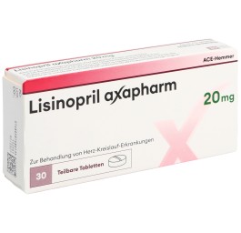 LISINOPRIL axapharm cpr 20 mg 30 pce