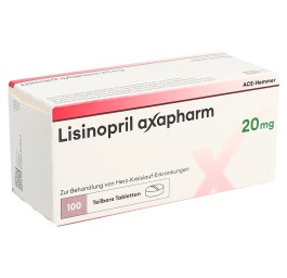LISINOPRIL axapharm cpr 20 mg 100 pce