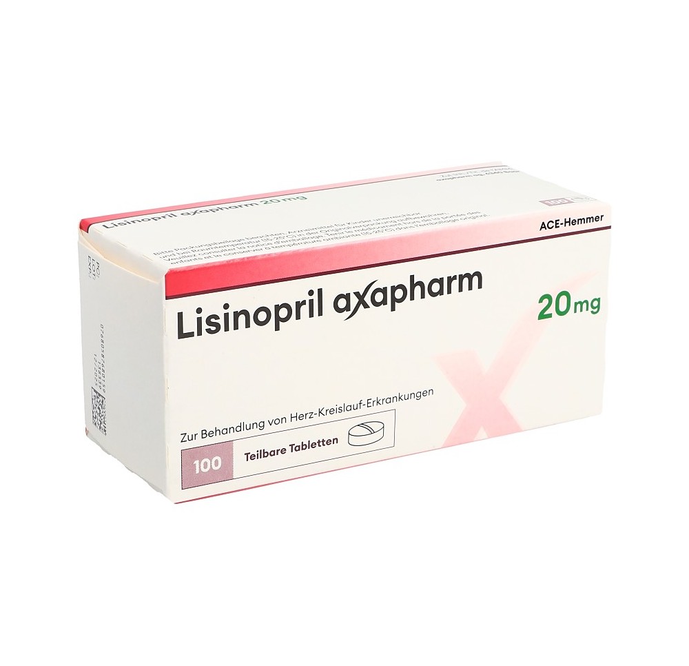 LISINOPRIL axapharm cpr 20 mg 100 pce LISINOPRIL axapharm cpr 20 mg 100 pce