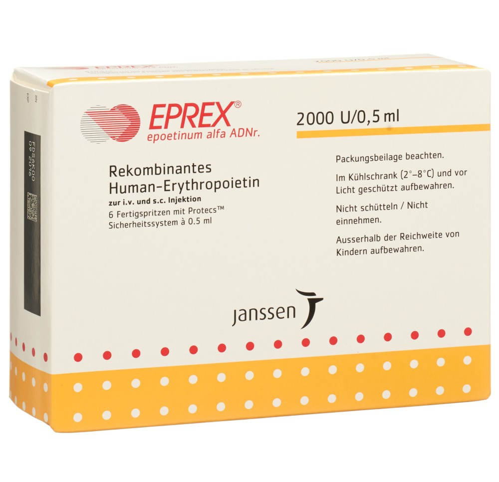 EPREX 2000 UI/0.5ml (Protecs) 6 ser pré 0.5 ml