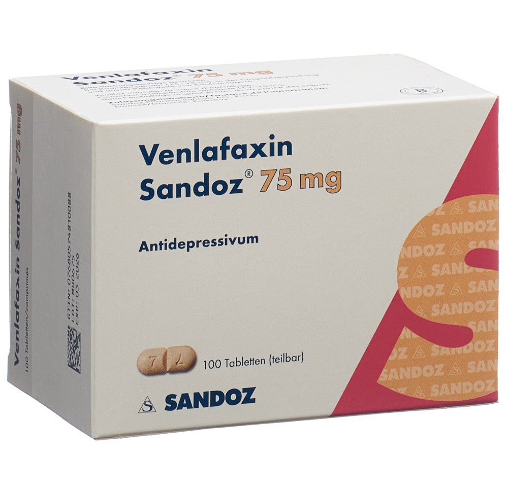 VENLAFAXINE Sandoz cpr 75 mg 100 pce VENLAFAXINE Sandoz cpr 75 mg 100 pce
