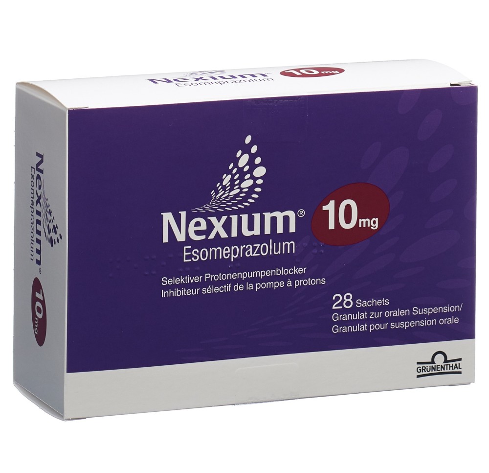 NEXIUM gran 10 mg pour susp orale sach 28 pce NEXIUM gran 10 mg pour susp orale sach 28 pce