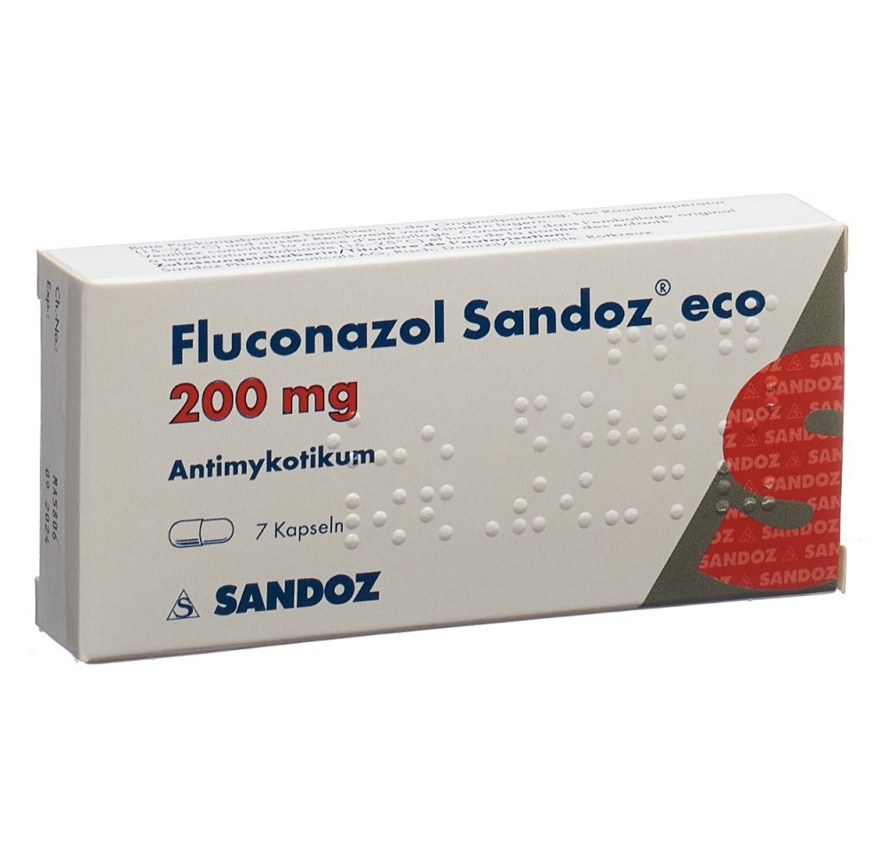 FLUCONAZOLE Sandoz eco caps 200 mg 7 pce FLUCONAZOLE Sandoz eco caps 200 mg 7 pce