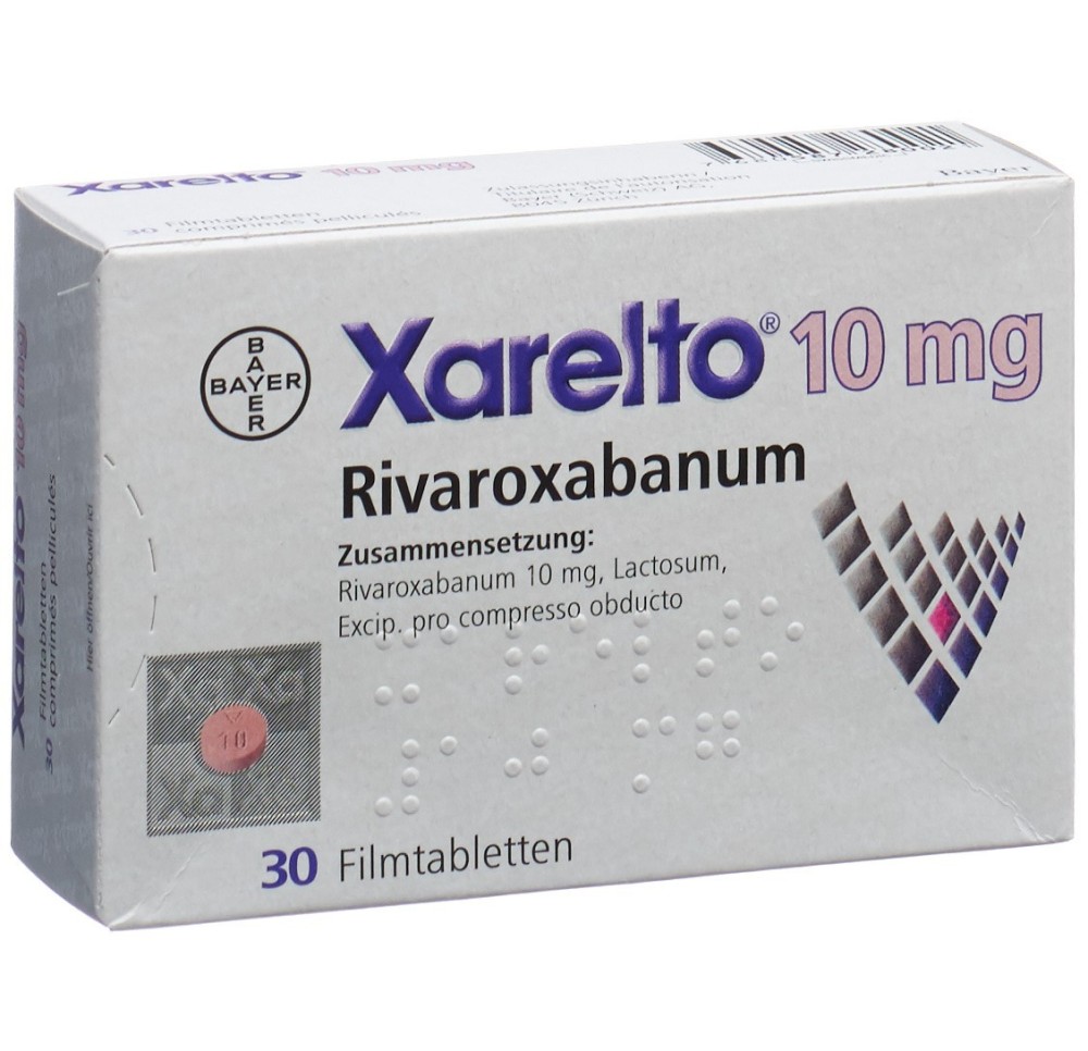 XARELTO cpr pell 10 mg 30 pce XARELTO cpr pell 10 mg 30 pce