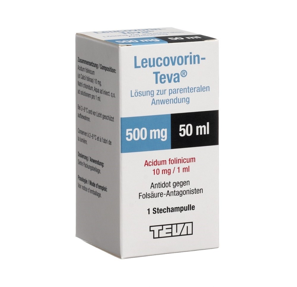 LEUCOVORIN Teva sol inj 500 mg/50ml flac 50 ml LEUCOVORIN Teva sol inj 500 mg/50ml flac 50 ml