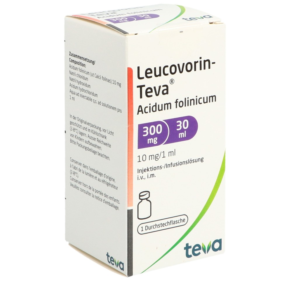 LEUCOVORIN Teva sol inj 300 mg/30ml flac 30 ml LEUCOVORIN Teva sol inj 300 mg/30ml flac 30 ml
