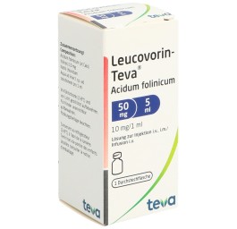 LEUCOVORIN Teva sol inj 50 mg/5ml flac 5 ml