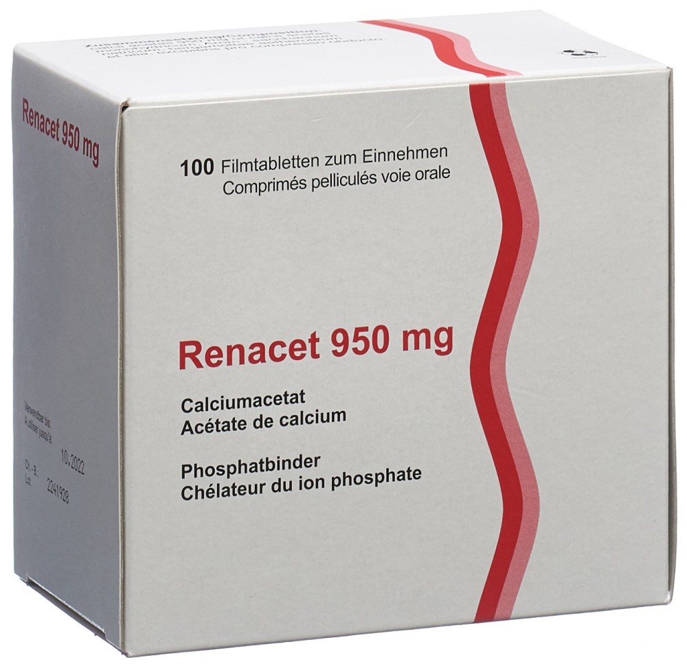 RENACET cpr pell 950 mg 100 pce RENACET cpr pell 950 mg 100 pce