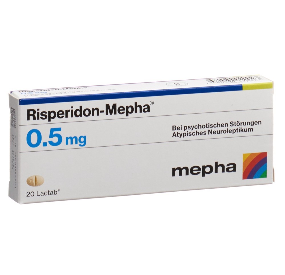 RISPERIDON Mepha Lactab 0.5 mg 20 pce RISPERIDON Mepha Lactab 0.5 mg 20 pce