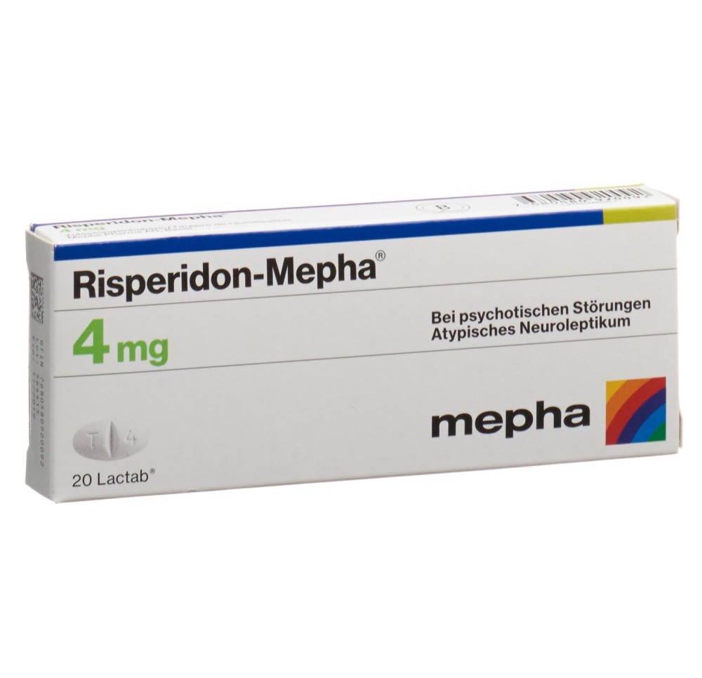 RISPERIDON Mepha Lactab 4 mg 20 pce RISPERIDON Mepha Lactab 4 mg 20 pce