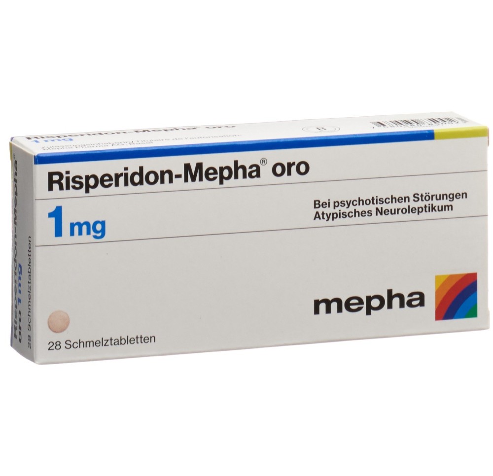 RISPERIDON Mepha oro cpr orodisp 1 mg 28 pce RISPERIDON Mepha oro cpr orodisp 1 mg 28 pce