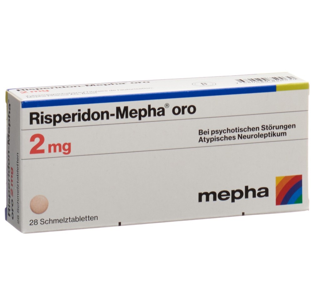 RISPERIDON Mepha oro cpr orodisp 2 mg 28 pce RISPERIDON Mepha oro cpr orodisp 2 mg 28 pce