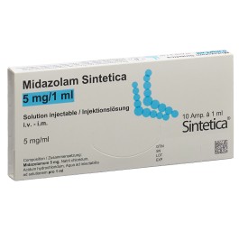 MIDAZOLAM Sintetica sol inj 5 mg/ml 10 amp 1 ml