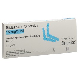 MIDAZOLAM Sintetica sol inj 15 mg/3ml 10 amp 3 ml