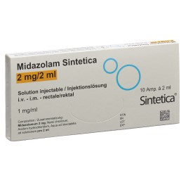 MIDAZOLAM Sintetica sol inj 2 mg/2ml 10 amp 2 ml