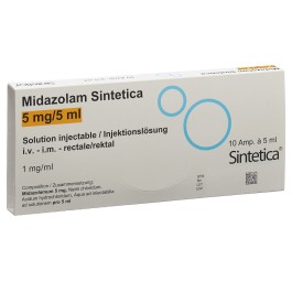 MIDAZOLAM Sintetica sol inj 5 mg/5ml 10 amp 5 ml