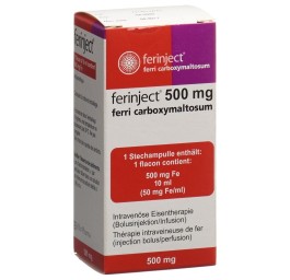 FERINJECT prép inj perf 500 mg/10ml flac 10 ml