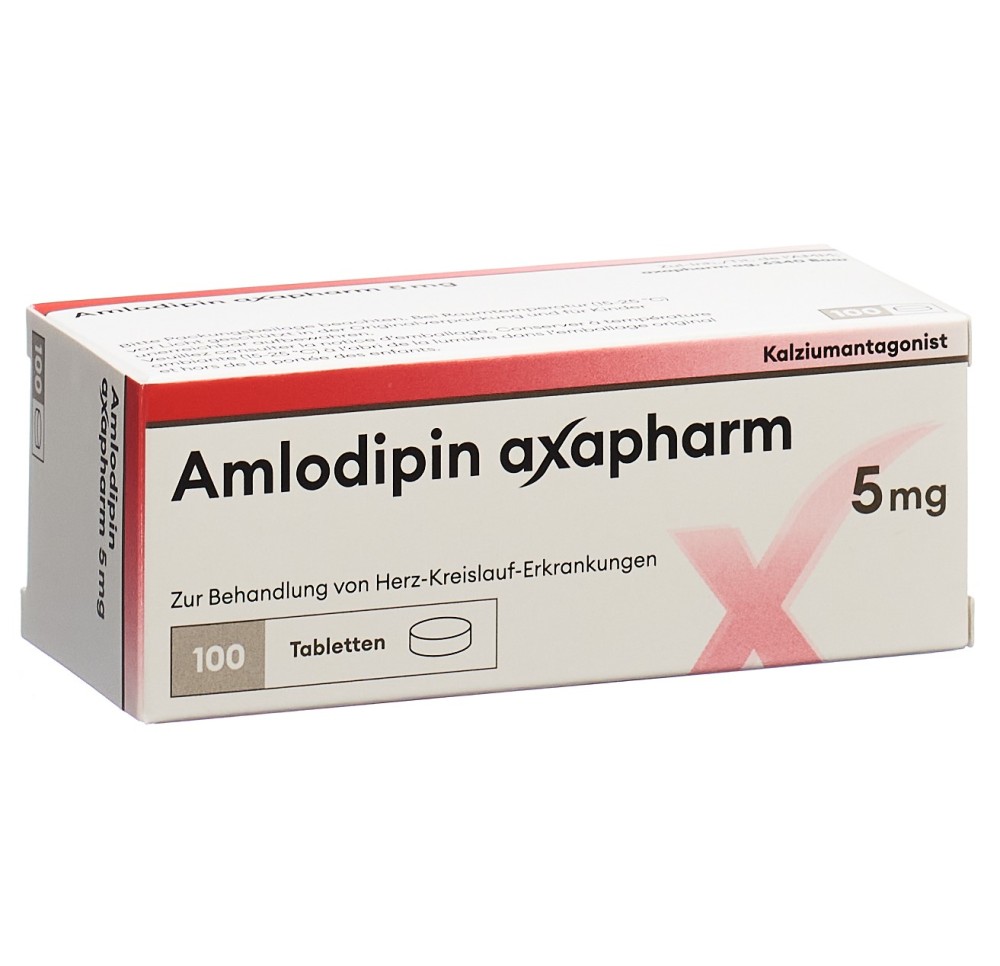 AMLODIPINE axapharm cpr 5 mg 100 pce AMLODIPINE axapharm cpr 5 mg 100 pce