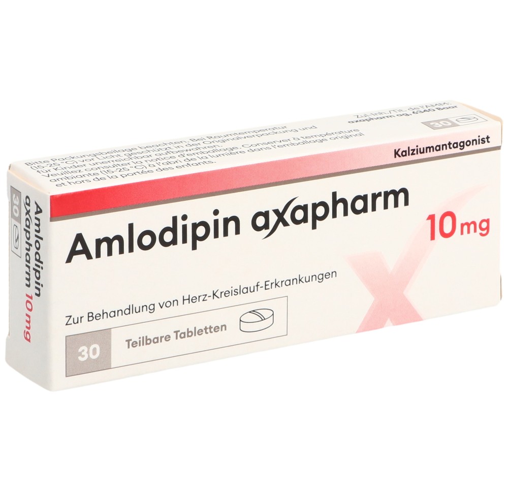 AMLODIPINE axapharm cpr 10 mg 30 pce AMLODIPINE axapharm cpr 10 mg 30 pce