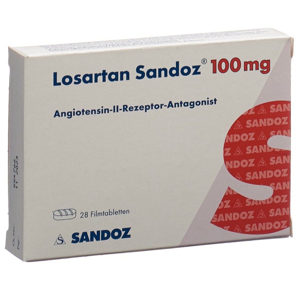 LOSARTAN Sandoz cpr pell 100 mg 28 pce LOSARTAN Sandoz cpr pell 100 mg 28 pce