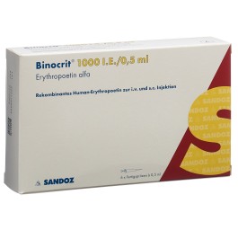 BINOCRIT sol inj 1000 UI/0.5ml 6 ser pré 0.5 ml