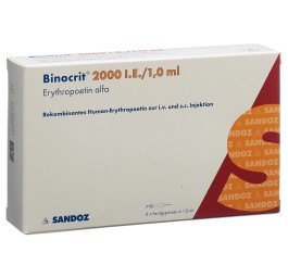 BINOCRIT sol inj 2000 UI/ml 6 ser pré 1 ml