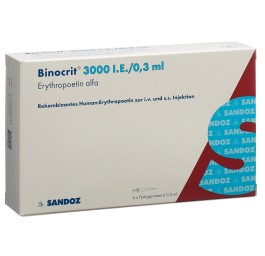 BINOCRIT sol inj 3000 UI/0.3ml 6 ser pré 0.3 ml