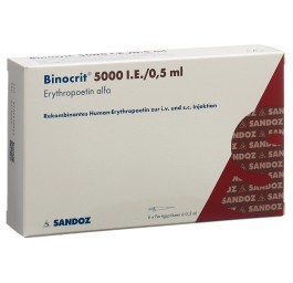 BINOCRIT sol inj 5000 UI/0.5ml 6 ser pré 0.5 ml