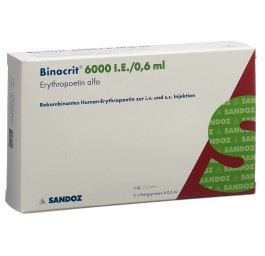 BINOCRIT sol inj 6000 UI/0.6ml 6 ser pré 0.6 ml