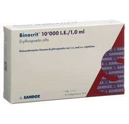 BINOCRIT sol inj 10000 UI/ml 6 ser pré 1 ml