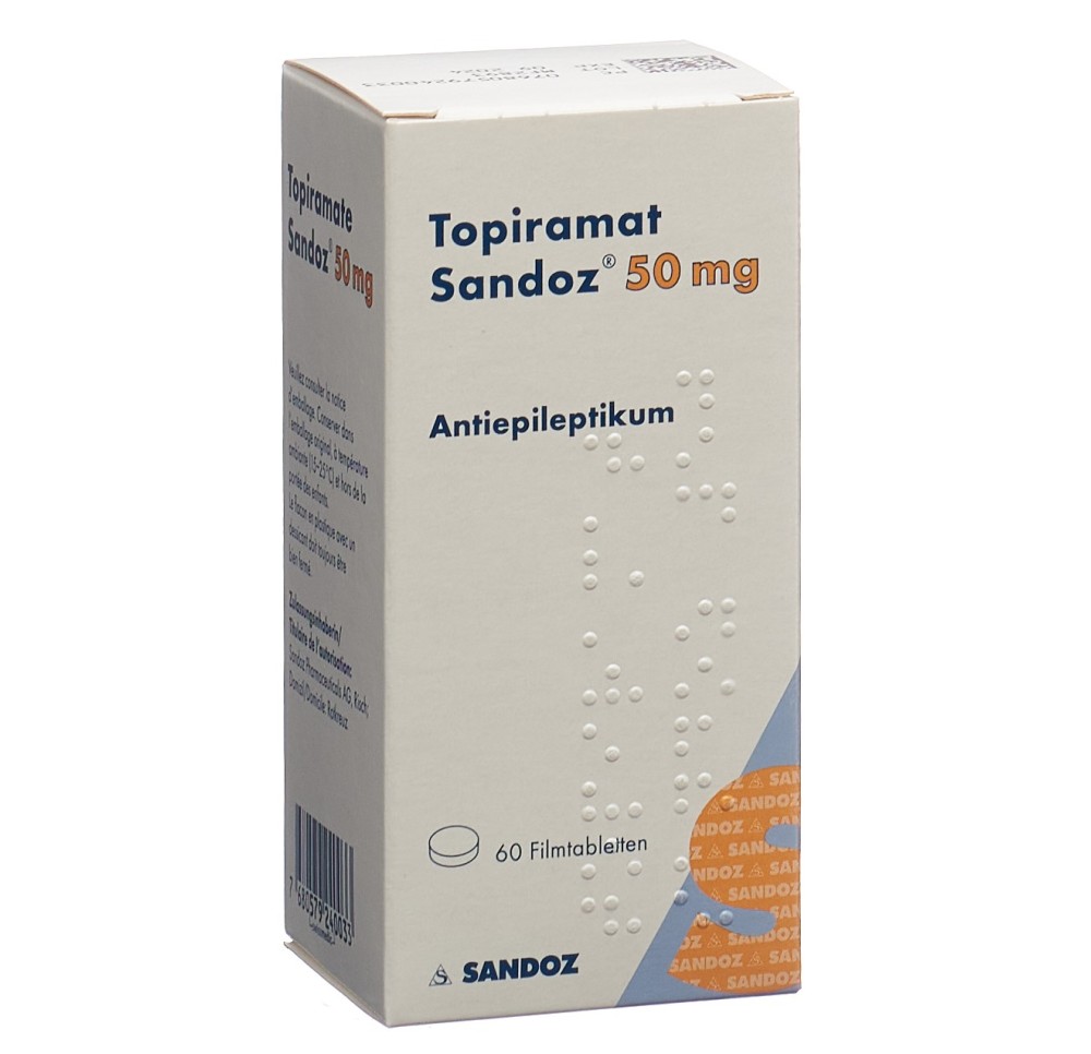 TOPIRAMATE Sandoz cpr pell 50 mg bte 60 pce TOPIRAMATE Sandoz cpr pell 50 mg bte 60 pce